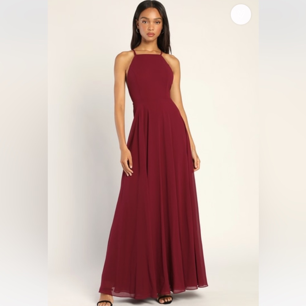 Lulus Mythical Kind of Love Maxi Dress- Wine XS